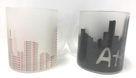 Add an Atlanta Black Skyline Frosted Mug (shown on right) ($10)